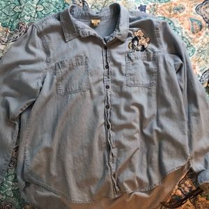 Long sleeve jean shirt